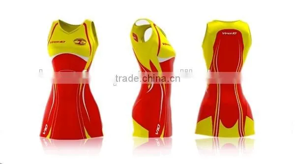 top quality dry fit custom sublimation netball uniforms