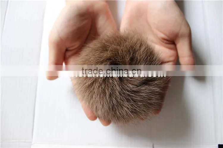 Genuine Real Fox Pom Pom Ball For Winter Women&Kids Accessories Beanie Hat Cap Top Fur Ball Colorful