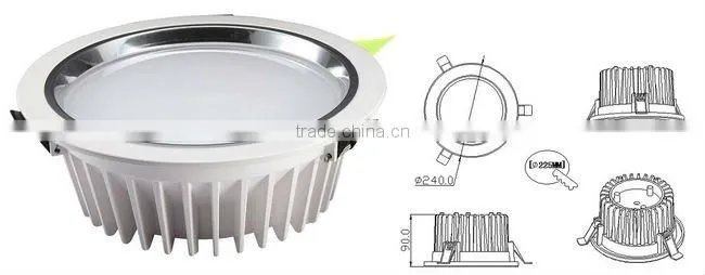 ce rohs 15w led downlights 7W round shape bombilla led e27 good quality led downlight CRI 80 8'' 2400Lm bombillas de LED