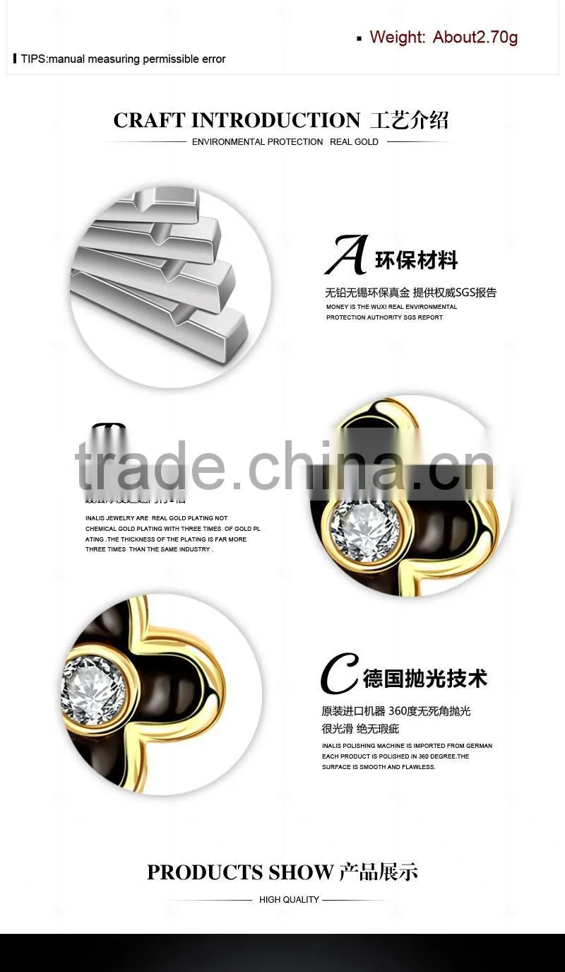 Newest fashion petal crystal earring flower jewelry earring