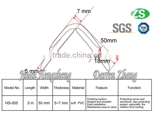 Professional Anti-collison Handrail Manufacturer Colorful Soft Corner Guards