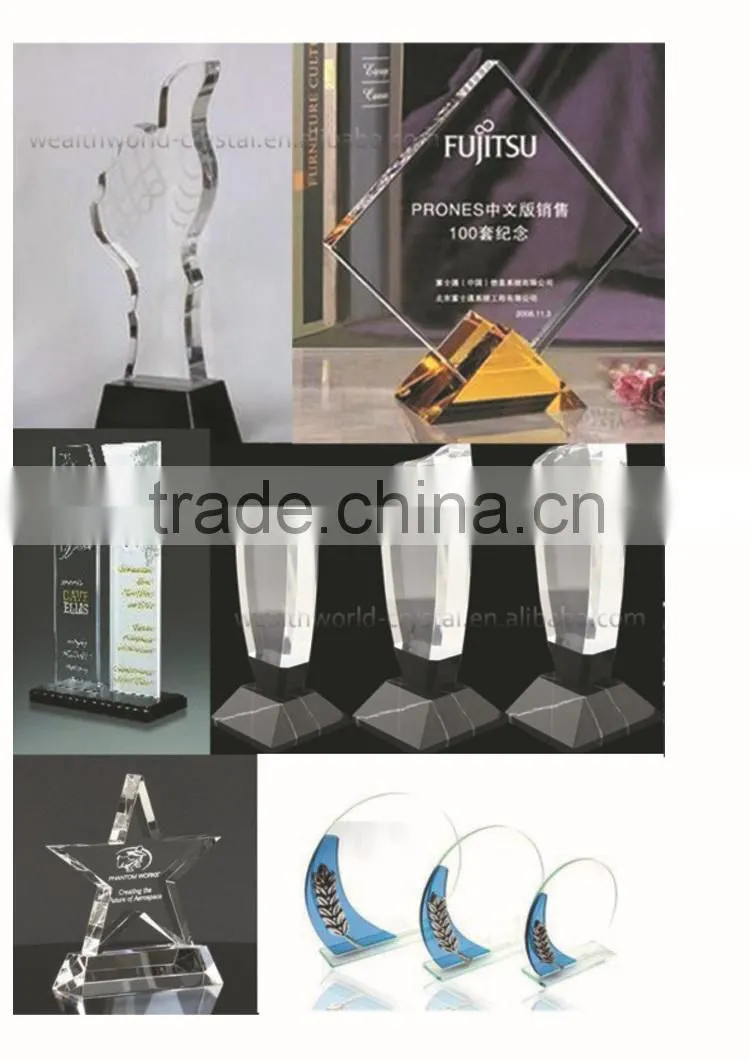 new design crystal trophy and awards