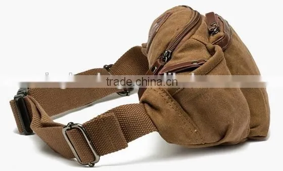 New Canvas Outdoor Sports Waist Pocket Casual Shoulder Belt Bag Purse Wallet