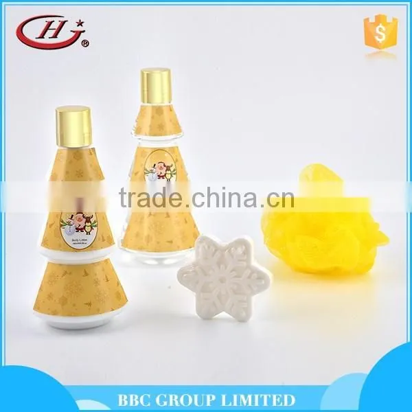 Christmas trees shape kids mild bath set shower gel body lotion