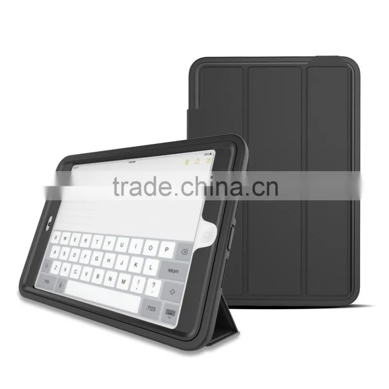 2016 Sleep Wake Function Leather Case For iPad Mini Folding PU Leather Case Full Cover Protective For iPad Mini 1/2/3 TB-0280