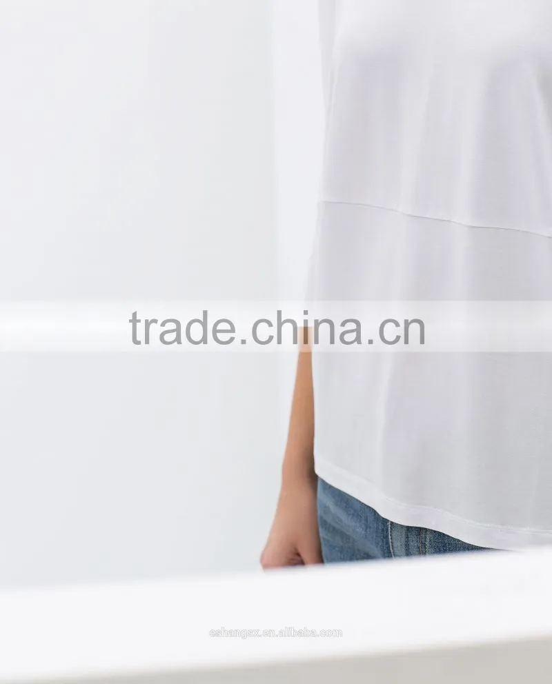 Ladies long sleeve pure white shirt