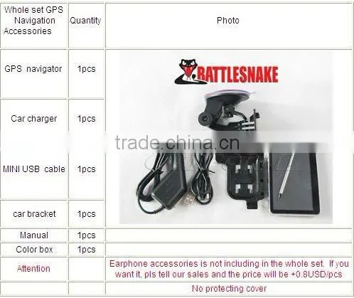 4.3 inch Touch Screen Car GPS Maps