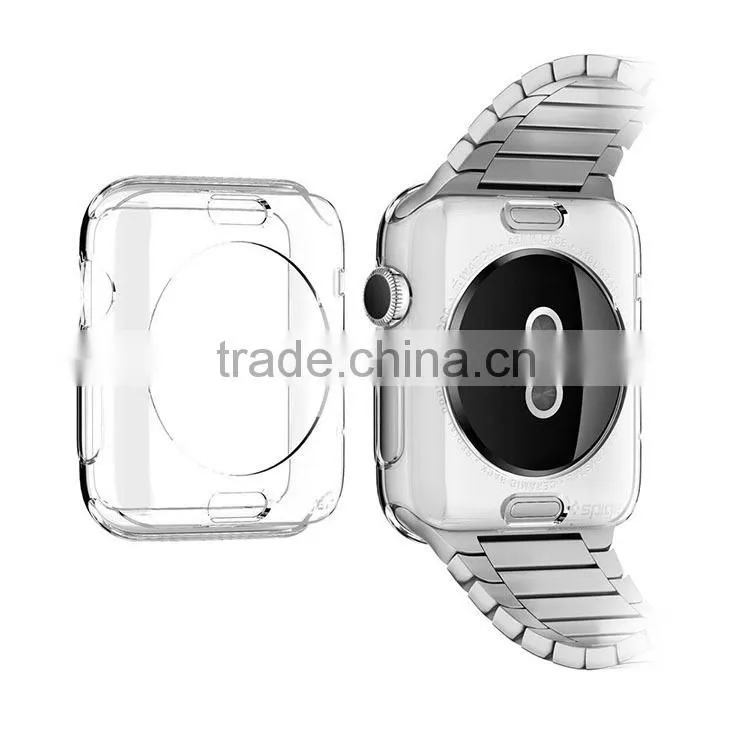 2015 new transparent soft TPU case for apple smart watch