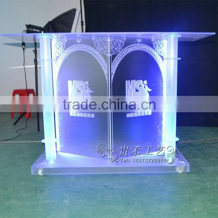 high quality acrylic bar table with lights,DJ table for bar