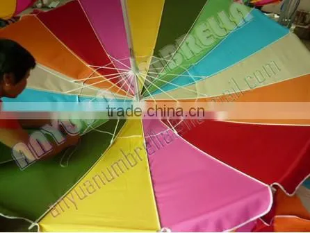 Colorful rainbow beach umbrella with tilt outdoor umbrella garden umbrella