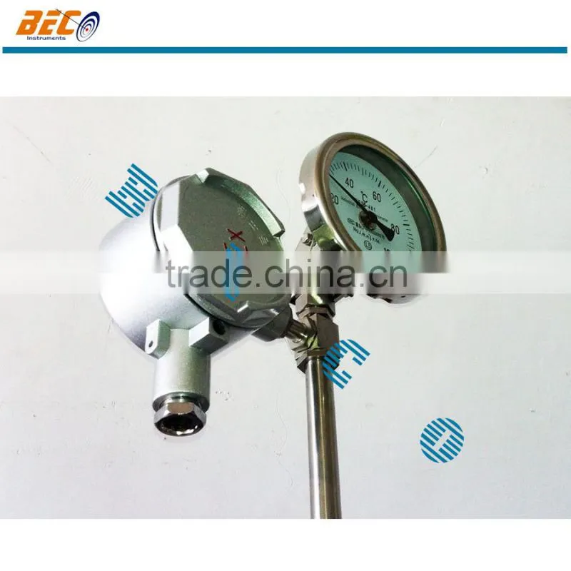 wss bottom bimetal thermometer for industry processing