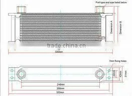aluminum stack layer structure autombile oil cooler-radiator