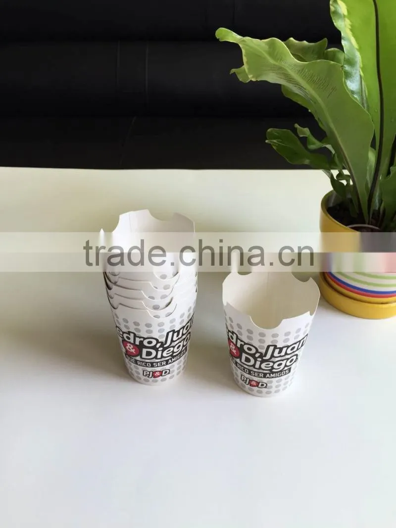 wholesale customized high quality SGS chips french fries paper cup