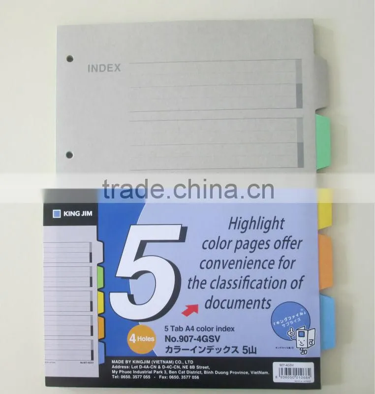 Index Paper 5 tabs 907-4GSV