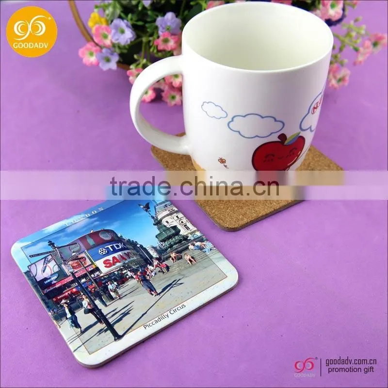 gift set promotional OEM designed custom blank beer MDF cork coaster
