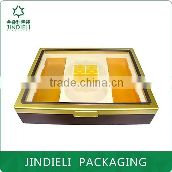 beauty wood gift packaging box with pvc window