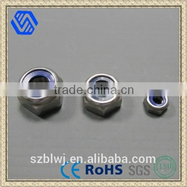 China Supplier Hot Sale Stainless Steel Nylon Hex Set Nuts for Furniture Shenzhen