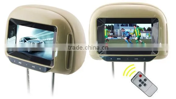 TOPS 7 Inch HD Headresr TFT LCD Digital Sreen Monitor with Touch Button