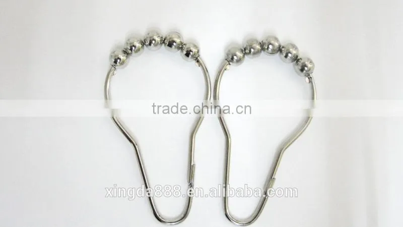 shower curtain hooks/100% metal shower curtain hooks/304 stainless steel curtain hooks