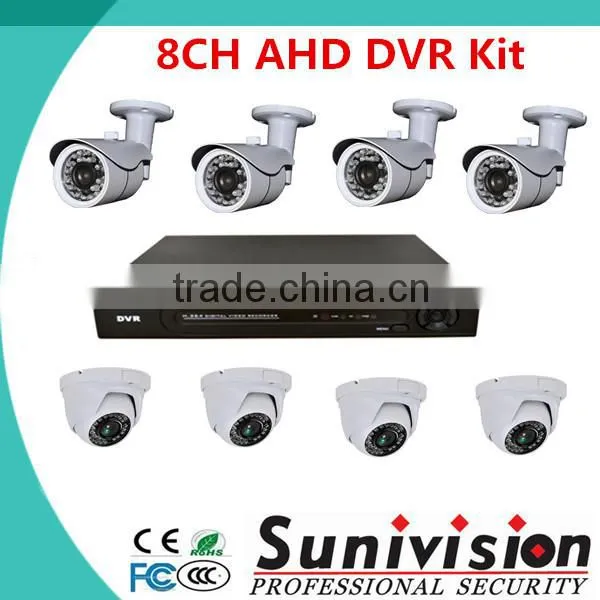 CCTV AHD DVR Kit 8ch WITH Bullet Camera and Dome camera