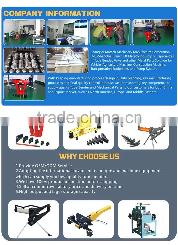 Heavy Duty 12 Ton Manual Hydraulic Pipe Tube Bender With Good Price