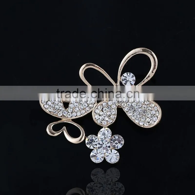 Small Wedding Invitation Brooch Pins,Butterfly Rhinestone Brooch Pin,Diamond Bow Brooch