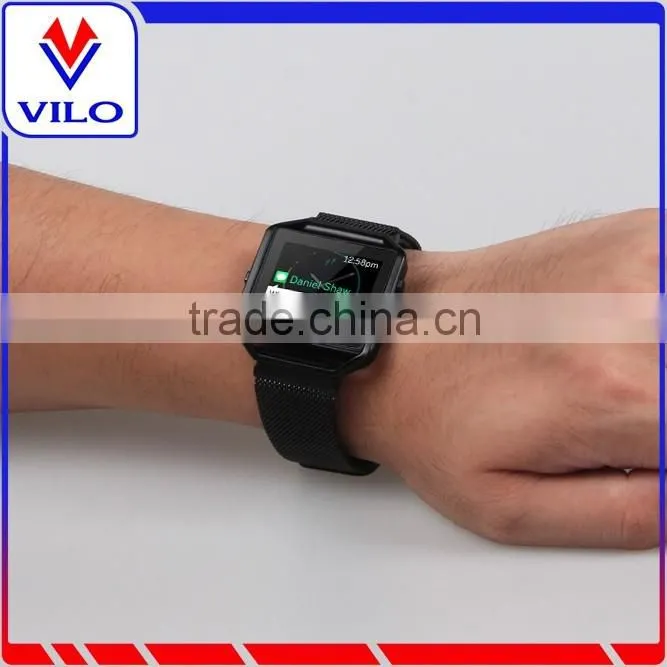 Metal Frame Housing with Magnet Lock Milanese Loop Stainless Steel Bracelet Strap Band for Fitbit Blaze Smart Fitness Watch