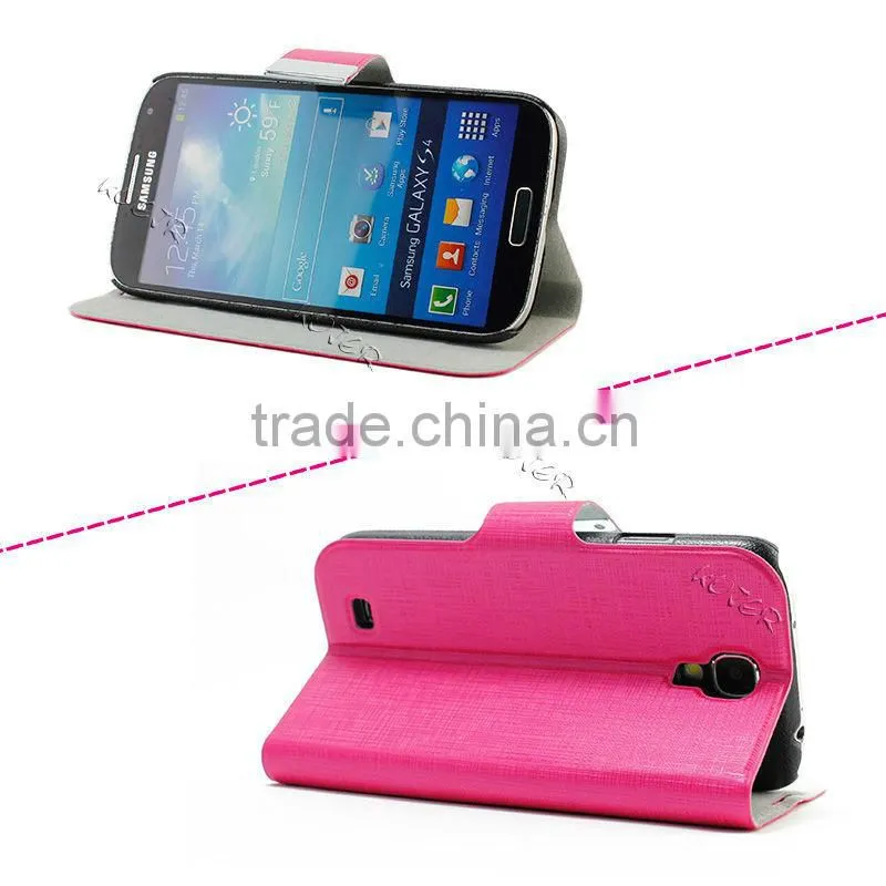 Flip case pu leather case for SAMSUNG galaxy s4