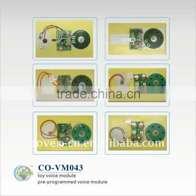 Scribing recordable sound modules for greeting card