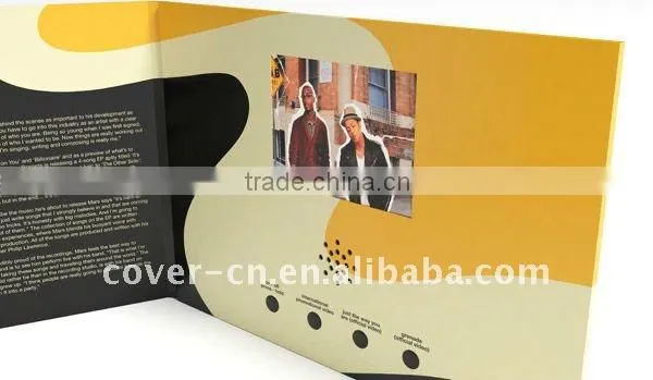 VIDEO booklet for promotion/Advertising gift,wedding invitation video card