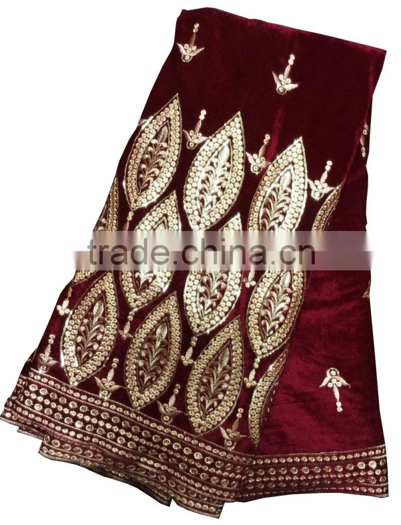Hot sale Indian embroidery George lace fabrics with sequins