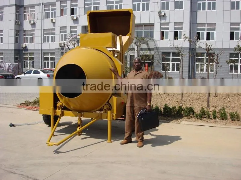 2016 Hot Sell Topmac Brand Concrete Mixer by Diesel Hydraulic Hoist Hopper