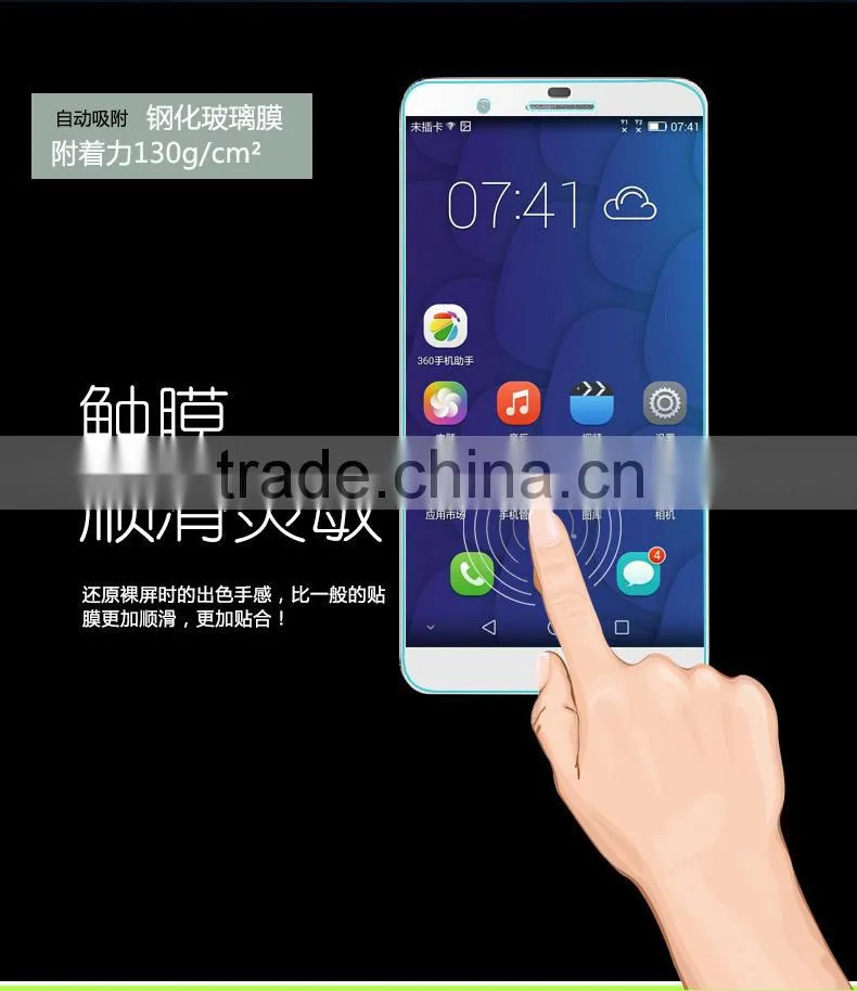 China Anti-fingerprint Tempered Glass Screen Protector For Huawei Honor 6