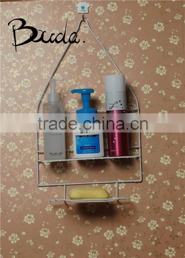 2016 Bouda popular metal wire bathroom hanging shelf with cheap price