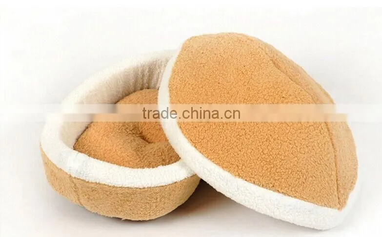Populer Hamburger Style Shell Nest Windproof Waterproof Removable Pet Cat Bed House Thermal Hiding