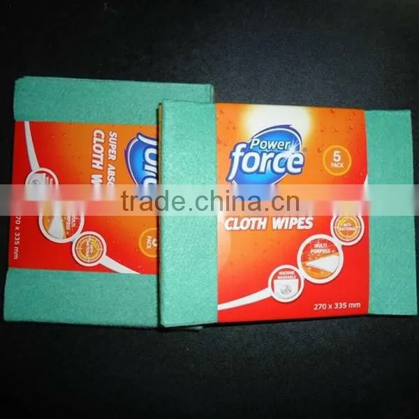 Needle punched nonwoven viscose cloth wipes