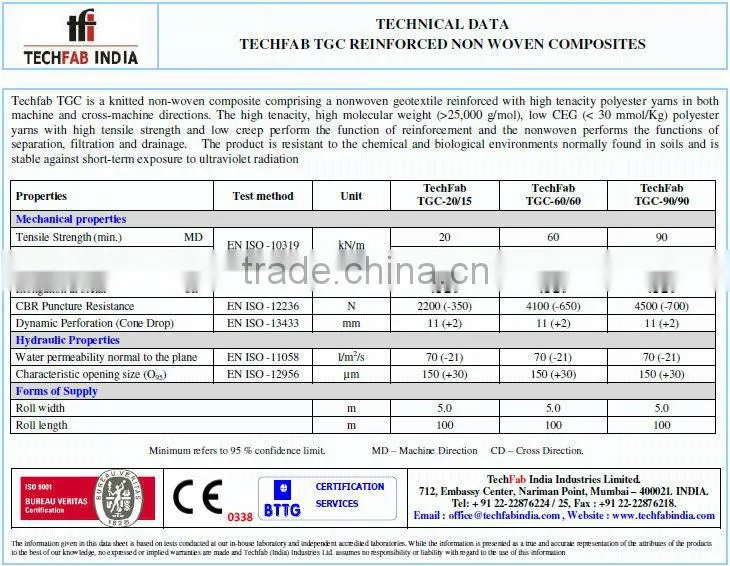 Polyester Geocomposites