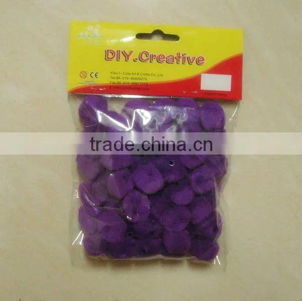 fashion and soft christmas decorations purple pom poms