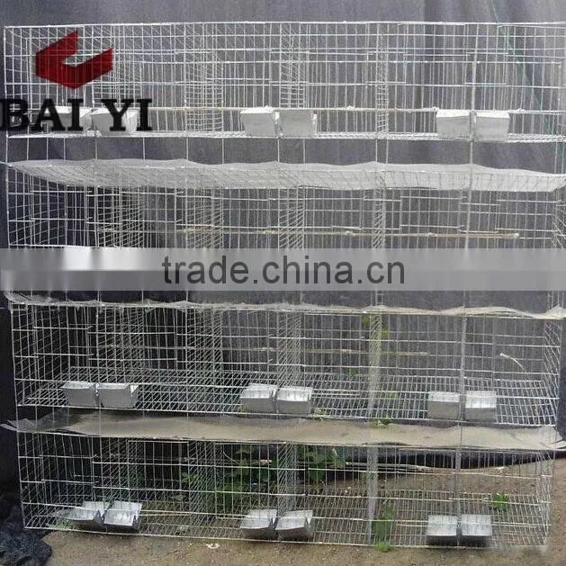 BAIYI Cheap 3 / 4 Tiers Cage For Commercial / Breeding Rabbit