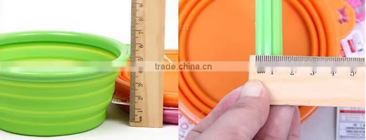 Resistant Colourful Foldable plastic Dog Cat Pet Bowl