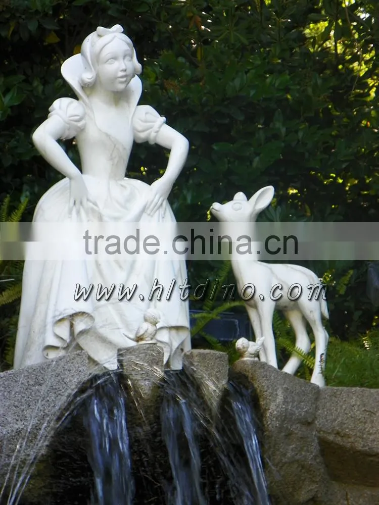 Handmade fiberglass snow white statue