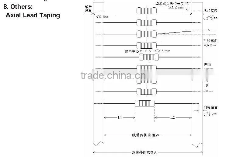 MOR 2WSS Metal oxide film resistor