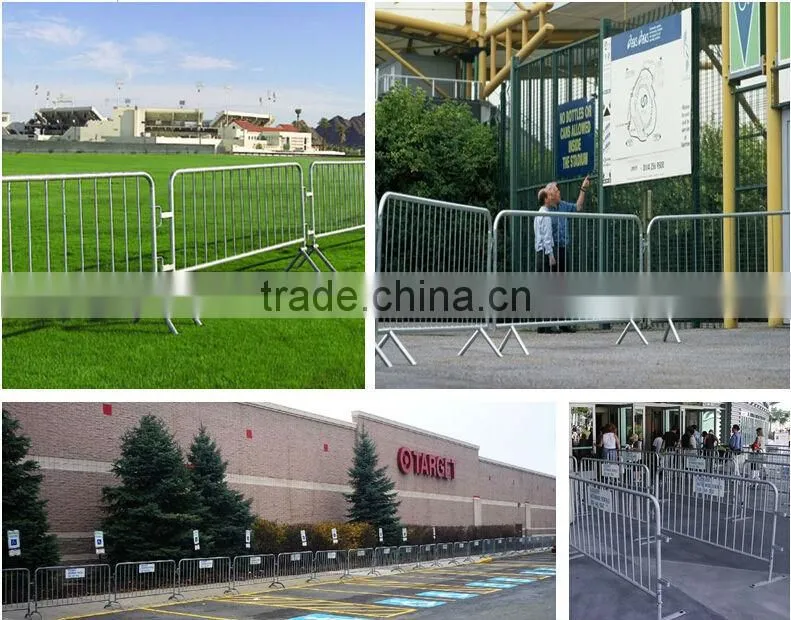 Metal crowd control fence