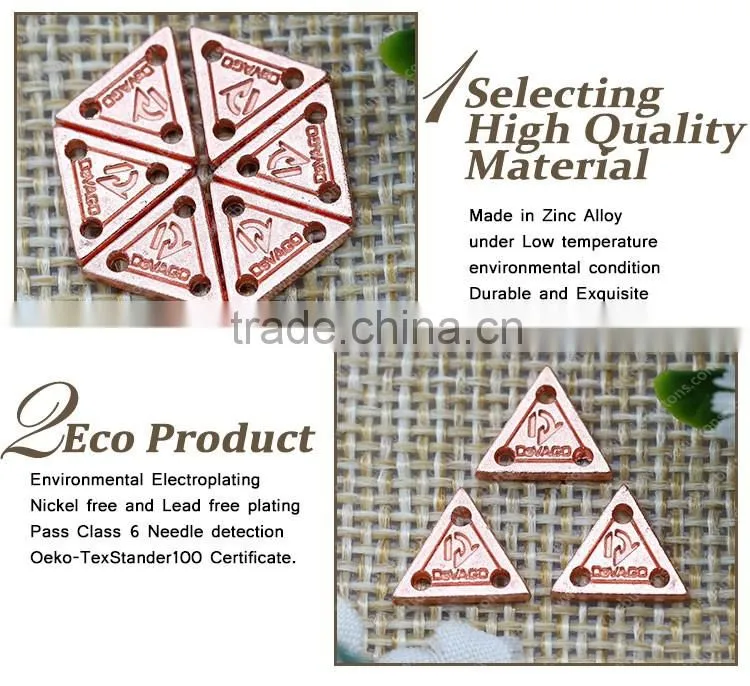 Custom Brand Logo Label Tag Nickel Plate Metal Plate for Garment