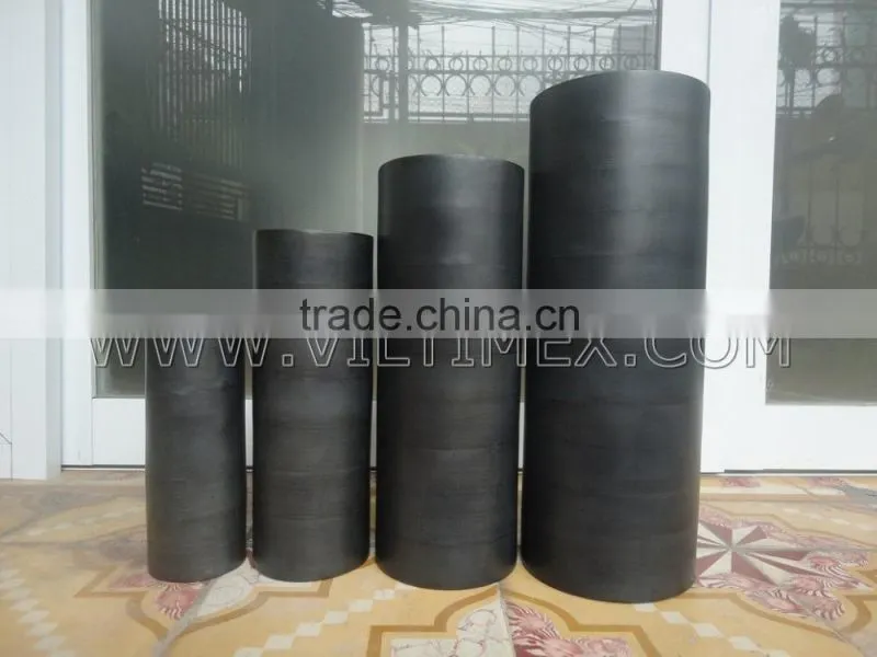 Lacquer red round bamboo vase, new design with different sizes