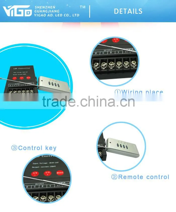 1500 dots rgb rgb led controller programmable with remote control DC5V-24V