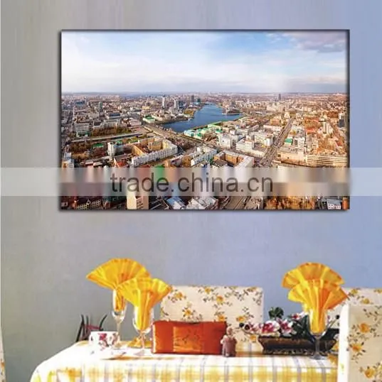 Ferris wheel LED lighted canvas wall art printing, beautiful landscape, home decoration