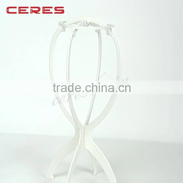 Hot Selling Stronger Plastic Wig Display Stand Frame Folding Display Wig Stand For Wigs
