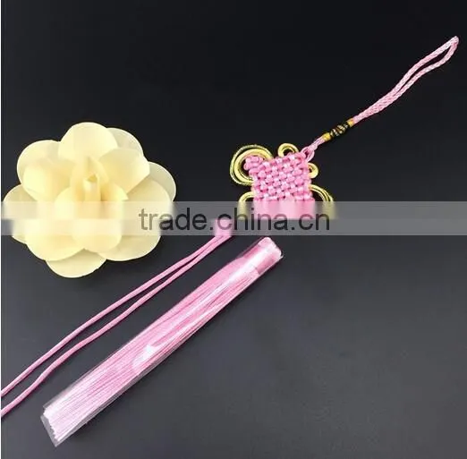 Tassel Detail Chinese Knot Handcraft Purple Hanging Decoration