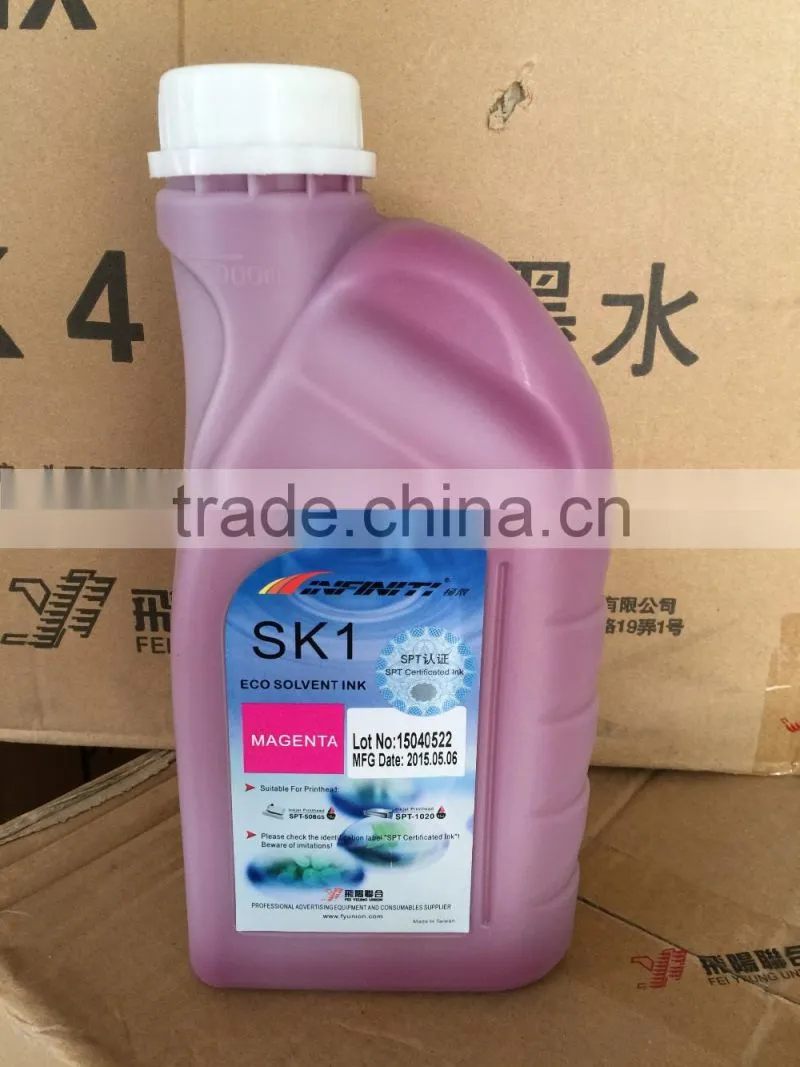 Fy-union Infiniti SK-1 solvent ink for spt 508gs printheads